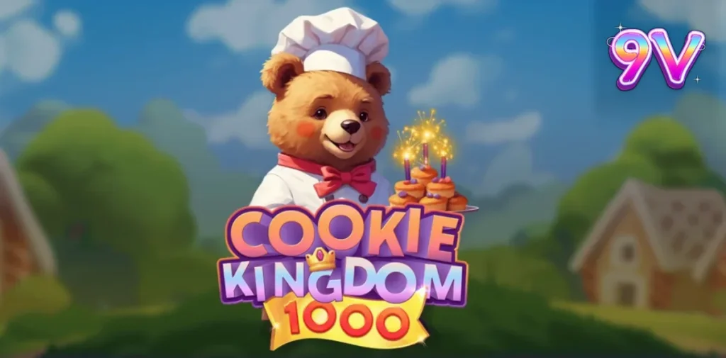 Urso padeiro e doces coloridos no mundo mágico de Cookie Kingdom 1000